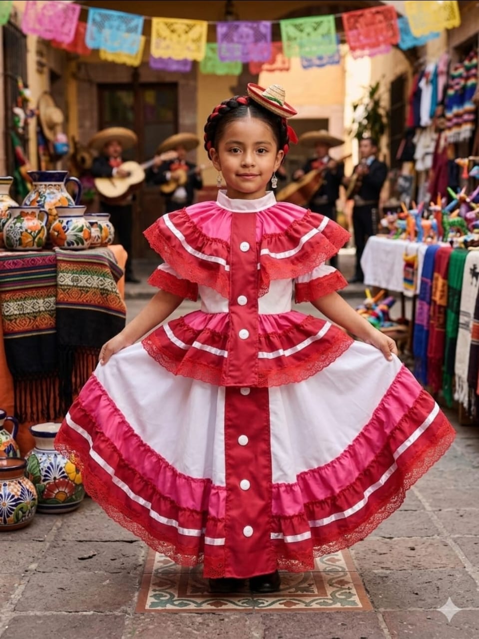 Traje Mexicano Rosa